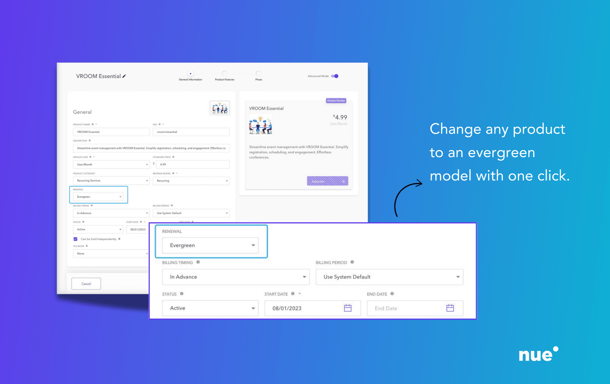 Harness Evergreen Subscriptions with Nue